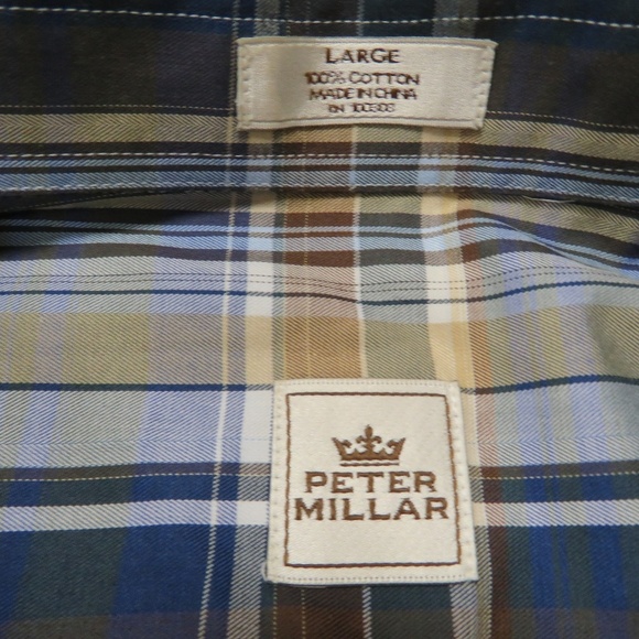 Peter Millar Mens Large Long Sleeve Button Front - Picture 5 of 5
